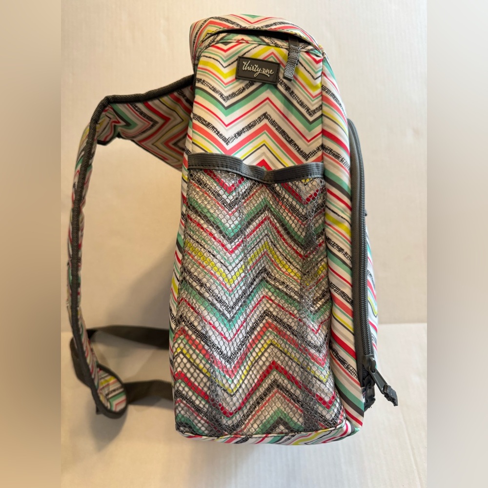 Thirty-One Multicolor Chevron Sling Backpack - Picture 2 of 8